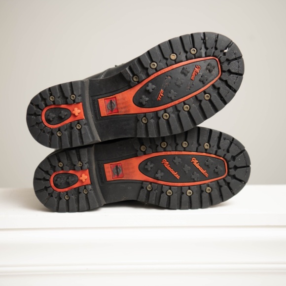 Milwaukee Motorcycle Boots Men's 10 Black Leather Freedom Flex Trooper Lace Up - Picture 8 of 10